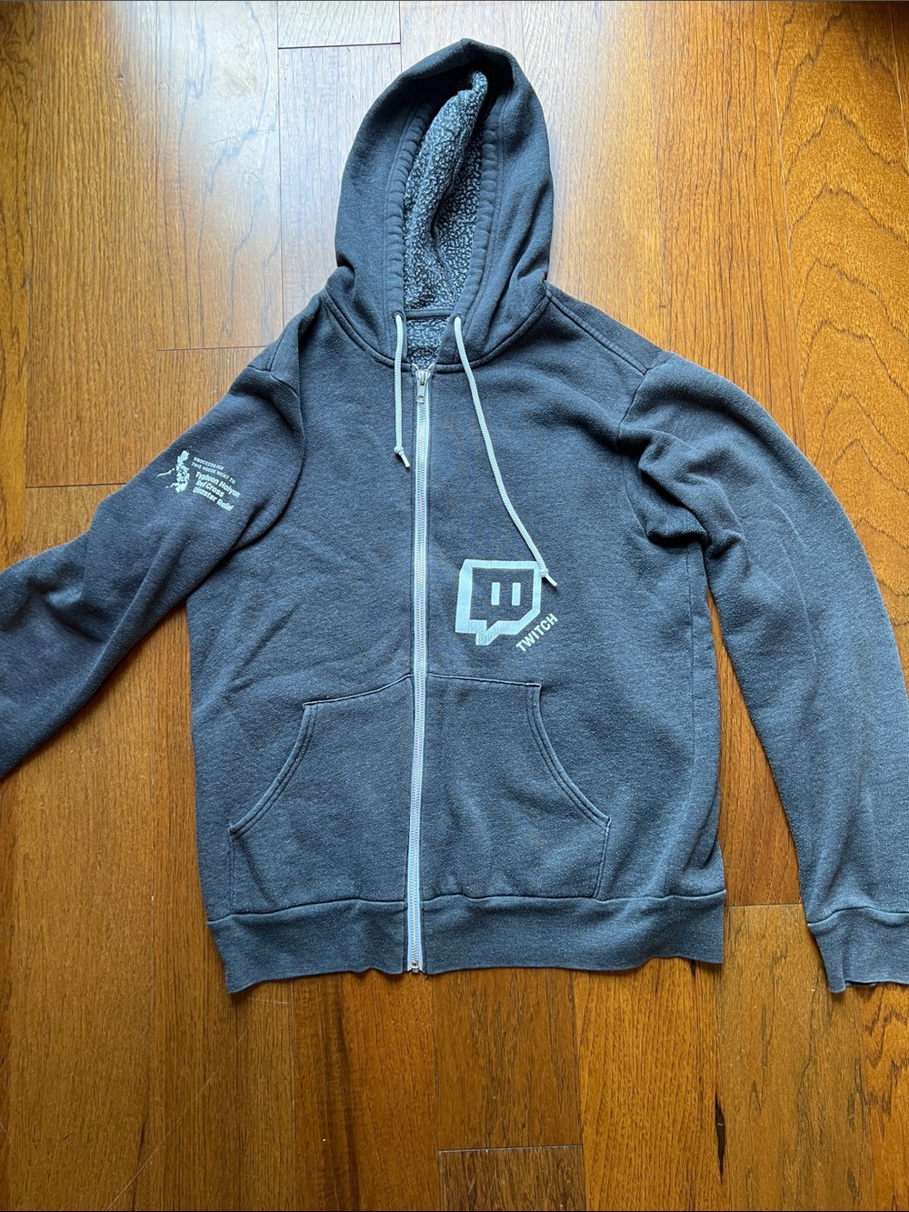 *Rare* 2013 Twitch.tv Charcoal Gray Zip-Up Hoodie
